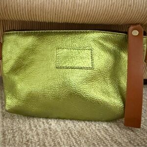 Parker Thatch little buddy in green metallic leather.